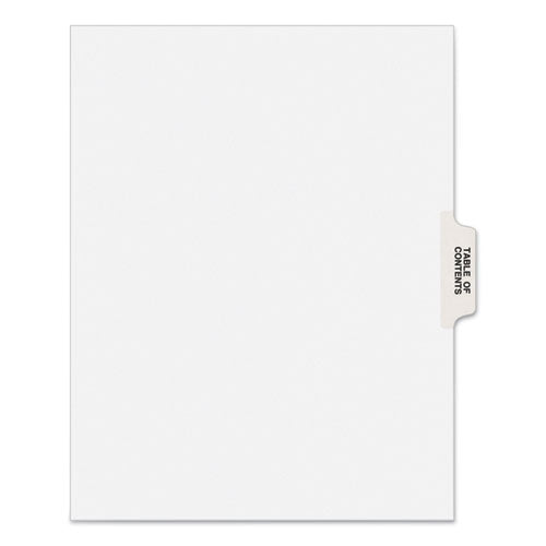 Avery® wholesale. AVERY Preprinted Legal Exhibit Side Tab Index Dividers, Avery Style, 25-tab, Table Of Contents, 11 X 8.5, White, 25-pack. HSD Wholesale: Janitorial Supplies, Breakroom Supplies, Office Supplies.