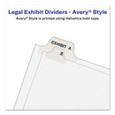 Avery® wholesale. AVERY Preprinted Legal Exhibit Side Tab Index Dividers, Avery Style, 10-tab, 4, 11 X 8.5, White, 25-pack. HSD Wholesale: Janitorial Supplies, Breakroom Supplies, Office Supplies.