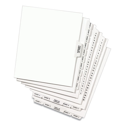 Avery® wholesale. AVERY Preprinted Legal Exhibit Side Tab Index Dividers, Avery Style, 10-tab, 6, 11 X 8.5, White, 25-pack. HSD Wholesale: Janitorial Supplies, Breakroom Supplies, Office Supplies.