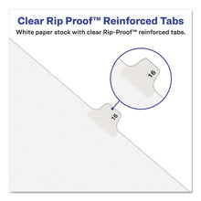 Load image into Gallery viewer, Avery® wholesale. AVERY Preprinted Legal Exhibit Side Tab Index Dividers, Avery Style, 10-tab, 7, 11 X 8.5, White, 25-pack. HSD Wholesale: Janitorial Supplies, Breakroom Supplies, Office Supplies.