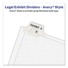 Load image into Gallery viewer, Avery® wholesale. AVERY Preprinted Legal Exhibit Side Tab Index Dividers, Avery Style, 10-tab, 7, 11 X 8.5, White, 25-pack. HSD Wholesale: Janitorial Supplies, Breakroom Supplies, Office Supplies.