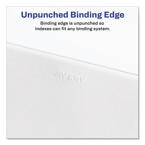 Avery® wholesale. AVERY Preprinted Legal Exhibit Side Tab Index Dividers, Avery Style, 10-tab, 8, 11 X 8.5, White, 25-pack. HSD Wholesale: Janitorial Supplies, Breakroom Supplies, Office Supplies.