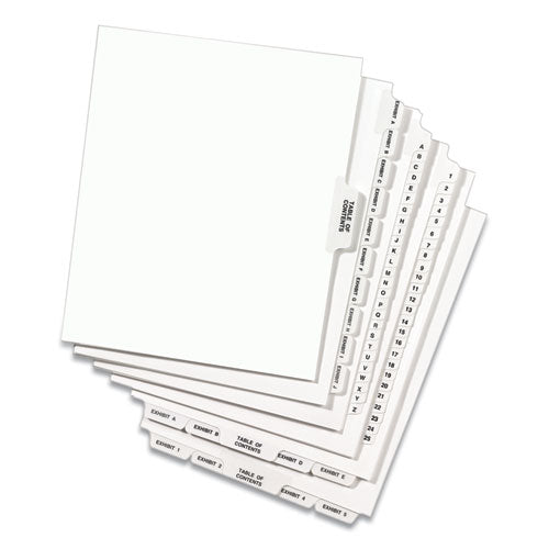 Avery® wholesale. AVERY Preprinted Legal Exhibit Side Tab Index Dividers, Avery Style, 10-tab, 9, 11 X 8.5, White, 25-pack. HSD Wholesale: Janitorial Supplies, Breakroom Supplies, Office Supplies.