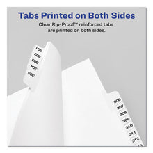 Load image into Gallery viewer, Avery® wholesale. AVERY Preprinted Legal Exhibit Side Tab Index Dividers, Avery Style, 10-tab, 10, 11 X 8.5, White, 25-pack. HSD Wholesale: Janitorial Supplies, Breakroom Supplies, Office Supplies.