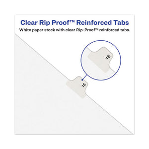 Avery® wholesale. Avery-style Preprinted Legal Bottom Tab Divider, Exhibit A, Letter, White, 25-pk. HSD Wholesale: Janitorial Supplies, Breakroom Supplies, Office Supplies.