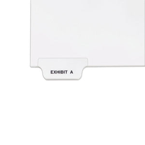 Avery® wholesale. Avery-style Preprinted Legal Bottom Tab Divider, Exhibit A, Letter, White, 25-pk. HSD Wholesale: Janitorial Supplies, Breakroom Supplies, Office Supplies.