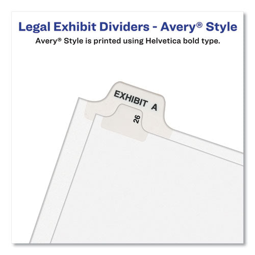 Avery® wholesale. Avery-style Preprinted Legal Bottom Tab Dividers, Exhibit O, Letter, 25-pack. HSD Wholesale: Janitorial Supplies, Breakroom Supplies, Office Supplies.