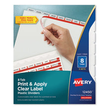 Load image into Gallery viewer, Avery® wholesale. AVERY Print And Apply Index Maker Clear Label Plastic Dividers With Printable Label Strip, 8-tab, 11 X 8.5, Translucent, 5 Sets. HSD Wholesale: Janitorial Supplies, Breakroom Supplies, Office Supplies.