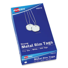 Load image into Gallery viewer, Avery® wholesale. AVERY Heavyweight Stock Metal Rim Tags, 1 1-4 Dia, White, 500-box. HSD Wholesale: Janitorial Supplies, Breakroom Supplies, Office Supplies.