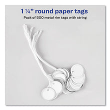 Load image into Gallery viewer, Avery® wholesale. AVERY Heavyweight Stock Metal Rim Tags, 1 1-4 Dia, White, 500-box. HSD Wholesale: Janitorial Supplies, Breakroom Supplies, Office Supplies.