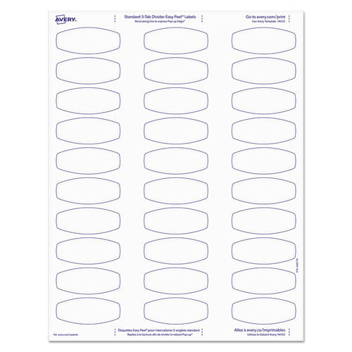 Avery® wholesale. AVERY Big Tab Printable White Label Tab Dividers, 5-tab, Letter, 20 Per Pack. HSD Wholesale: Janitorial Supplies, Breakroom Supplies, Office Supplies.