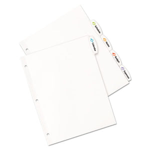 Avery® wholesale. AVERY Big Tab Printable White Label Tab Dividers, 5-tab, Letter, 20 Per Pack. HSD Wholesale: Janitorial Supplies, Breakroom Supplies, Office Supplies.