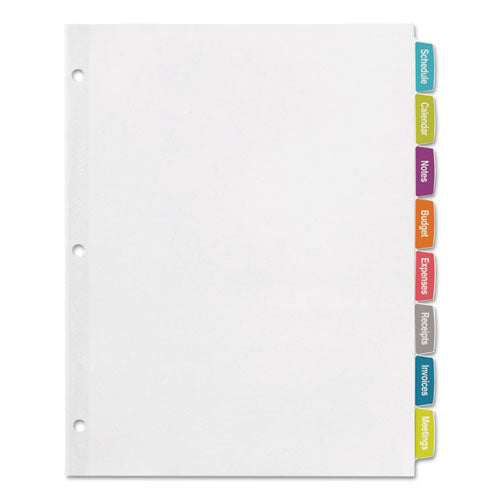 Avery® wholesale. AVERY Big Tab Printable White Label Tab Dividers, 8-tab, Letter, 20 Per Pack. HSD Wholesale: Janitorial Supplies, Breakroom Supplies, Office Supplies.