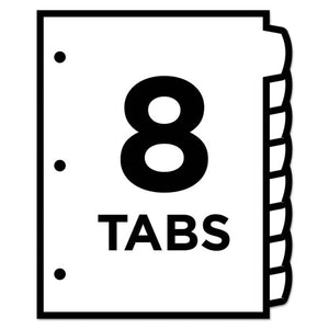 Avery® wholesale. AVERY Big Tab Printable White Label Tab Dividers, 8-tab, Letter, 20 Per Pack. HSD Wholesale: Janitorial Supplies, Breakroom Supplies, Office Supplies.