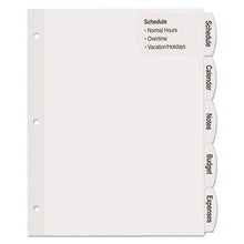 Load image into Gallery viewer, Avery® wholesale. AVERY Big Tab Printable Large White Label Tab Dividers, 5-tab, Letter, 20 Per Pack. HSD Wholesale: Janitorial Supplies, Breakroom Supplies, Office Supplies.