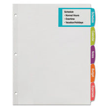 Load image into Gallery viewer, Avery® wholesale. AVERY Big Tab Printable Large White Label Tab Dividers, 5-tab, Letter, 20 Per Pack. HSD Wholesale: Janitorial Supplies, Breakroom Supplies, Office Supplies.