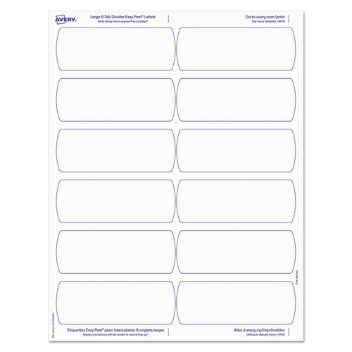 Avery® wholesale. AVERY Big Tab Printable Large White Label Tab Dividers, 8-tab, Letter, 20 Per Pack. HSD Wholesale: Janitorial Supplies, Breakroom Supplies, Office Supplies.