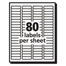 Avery® wholesale. AVERY Matte Clear Easy Peel Mailing Labels W- Sure Feed Technology, Laser Printers, 0.5 X 1.75, Clear, 80-sheet, 10 Sheets-pack. HSD Wholesale: Janitorial Supplies, Breakroom Supplies, Office Supplies.