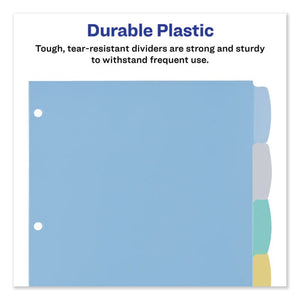 Avery® wholesale. AVERY Write And Erase Big Tab Durable Plastic Dividers, 3-hold Punched, 5-tab, 11 X 8.5, Assorted, 1 Set. HSD Wholesale: Janitorial Supplies, Breakroom Supplies, Office Supplies.