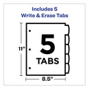 Avery® wholesale. AVERY Write And Erase Big Tab Durable Plastic Dividers, 3-hold Punched, 5-tab, 11 X 8.5, Assorted, 1 Set. HSD Wholesale: Janitorial Supplies, Breakroom Supplies, Office Supplies.