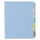 Avery® wholesale. AVERY Write And Erase Big Tab Durable Plastic Dividers, 3-hold Punched, 5-tab, 11 X 8.5, Assorted, 1 Set. HSD Wholesale: Janitorial Supplies, Breakroom Supplies, Office Supplies.