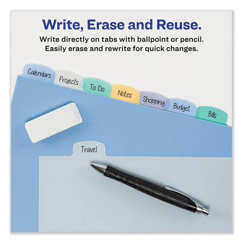 Avery® wholesale. AVERY Write And Erase Big Tab Durable Plastic Dividers, 3-hold Punched, 8-tab, 11 X 8.5, Assorted, 1 Set. HSD Wholesale: Janitorial Supplies, Breakroom Supplies, Office Supplies.