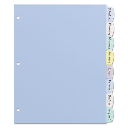 Avery® wholesale. AVERY Write And Erase Big Tab Durable Plastic Dividers, 3-hold Punched, 8-tab, 11 X 8.5, Assorted, 1 Set. HSD Wholesale: Janitorial Supplies, Breakroom Supplies, Office Supplies.