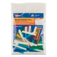 Load image into Gallery viewer, Avery® wholesale. AVERY Insertable Index Tabs With Printable Inserts, 1-5-cut Tabs, Assorted Colors, 1.5&quot; Wide, 25-pack. HSD Wholesale: Janitorial Supplies, Breakroom Supplies, Office Supplies.