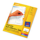 Avery® wholesale. AVERY Printable Plastic Tabs With Repositionable Adhesive, 1-5-cut Tabs, White, 1.75" Wide, 80-pack. HSD Wholesale: Janitorial Supplies, Breakroom Supplies, Office Supplies.