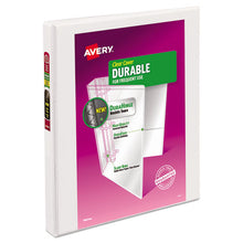 Load image into Gallery viewer, Avery® wholesale. AVERY Durable View Binder With Durahinge And Slant Rings, 3 Rings, 0.5&quot; Capacity, 11 X 8.5, White. HSD Wholesale: Janitorial Supplies, Breakroom Supplies, Office Supplies.