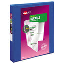 Avery® wholesale. AVERY Durable View Binder With Durahinge And Slant Rings, 3 Rings, 1" Capacity, 11 X 8.5, Blue. HSD Wholesale: Janitorial Supplies, Breakroom Supplies, Office Supplies.