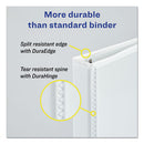 Avery® wholesale. AVERY Durable View Binder With Durahinge And Slant Rings, 3 Rings, 1.5" Capacity, 11 X 8.5, White. HSD Wholesale: Janitorial Supplies, Breakroom Supplies, Office Supplies.