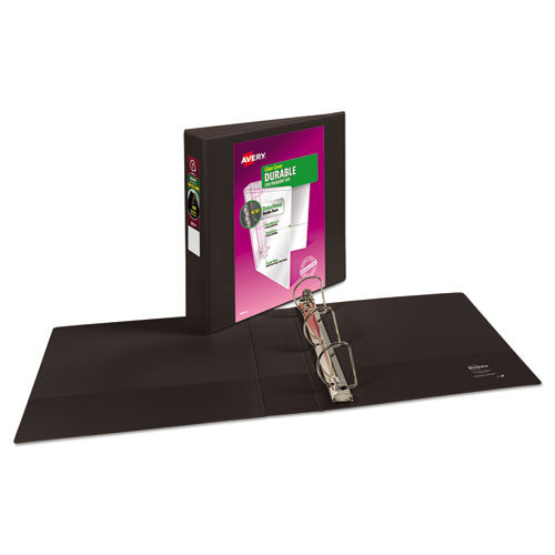 Avery® wholesale. AVERY Durable View Binder With Durahinge And Slant Rings, 3 Rings, 2" Capacity, 11 X 8.5, Black. HSD Wholesale: Janitorial Supplies, Breakroom Supplies, Office Supplies.