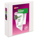 Avery® wholesale. AVERY Durable View Binder With Durahinge And Slant Rings, 3 Rings, 2" Capacity, 11 X 8.5, White. HSD Wholesale: Janitorial Supplies, Breakroom Supplies, Office Supplies.
