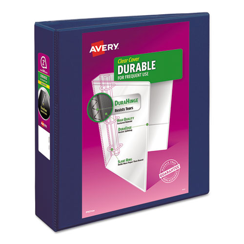 Avery® wholesale. AVERY Durable View Binder With Durahinge And Slant Rings, 3 Rings, 2" Capacity, 11 X 8.5, Blue. HSD Wholesale: Janitorial Supplies, Breakroom Supplies, Office Supplies.