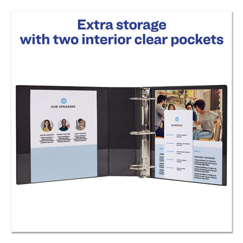 Avery® wholesale. AVERY Durable View Binder With Durahinge And Slant Rings, 3 Rings, 3" Capacity, 11 X 8.5, Black. HSD Wholesale: Janitorial Supplies, Breakroom Supplies, Office Supplies.