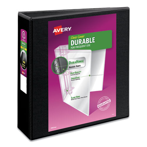 Avery® wholesale. AVERY Durable View Binder With Durahinge And Slant Rings, 3 Rings, 3" Capacity, 11 X 8.5, Black. HSD Wholesale: Janitorial Supplies, Breakroom Supplies, Office Supplies.