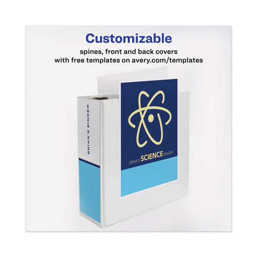 Avery® wholesale. Touchguard Protection Heavy-duty View Binders With Slant Rings, 3 Rings, 4" Capacity, 11 X 8.5, White. HSD Wholesale: Janitorial Supplies, Breakroom Supplies, Office Supplies.