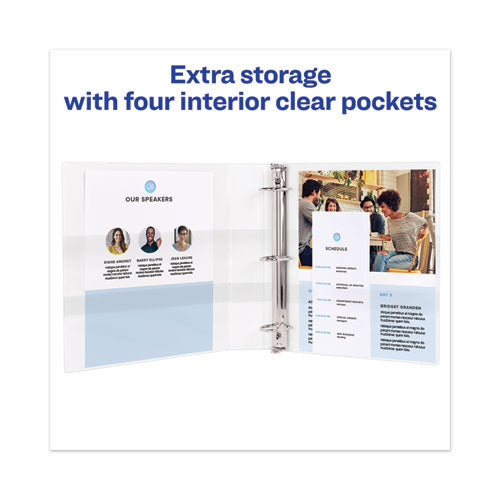 Avery® wholesale. Touchguard Protection Heavy-duty View Binders With Slant Rings, 3 Rings, 4" Capacity, 11 X 8.5, White. HSD Wholesale: Janitorial Supplies, Breakroom Supplies, Office Supplies.