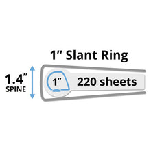 Load image into Gallery viewer, Avery® wholesale. AVERY Durable View Binder With Durahinge And Slant Rings, 3 Rings, 1&quot; Capacity, 11 X 8.5, Aqua. HSD Wholesale: Janitorial Supplies, Breakroom Supplies, Office Supplies.