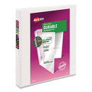 Avery® wholesale. AVERY Durable View Binder With Durahinge And Slant Rings, 3 Rings, 1" Capacity, 11 X 8.5, White, 4-pack. HSD Wholesale: Janitorial Supplies, Breakroom Supplies, Office Supplies.