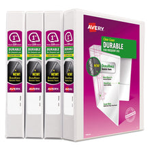 Load image into Gallery viewer, Avery® wholesale. AVERY Durable View Binder With Durahinge And Slant Rings, 3 Rings, 1&quot; Capacity, 11 X 8.5, White, 4-pack. HSD Wholesale: Janitorial Supplies, Breakroom Supplies, Office Supplies.