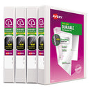 Avery® wholesale. AVERY Durable View Binder With Durahinge And Slant Rings, 3 Rings, 1" Capacity, 11 X 8.5, White, 4-pack. HSD Wholesale: Janitorial Supplies, Breakroom Supplies, Office Supplies.