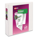 Avery® wholesale. AVERY Durable View Binder With Durahinge And Slant Rings, 3 Rings, 2" Capacity, 11 X 8.5, White, 4-pack. HSD Wholesale: Janitorial Supplies, Breakroom Supplies, Office Supplies.