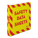 Avery® wholesale. Heavy-duty Preprinted Safety Data Sheet Binder, 3 Rings, 1.5" Capacity, 11 X 8.5, Yellow-red. HSD Wholesale: Janitorial Supplies, Breakroom Supplies, Office Supplies.
