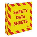 Avery® wholesale. Heavy-duty Preprinted Safety Data Sheet Binder, 3 Rings, 2" Capacity, 11 X 8.5, Yellow-red. HSD Wholesale: Janitorial Supplies, Breakroom Supplies, Office Supplies.