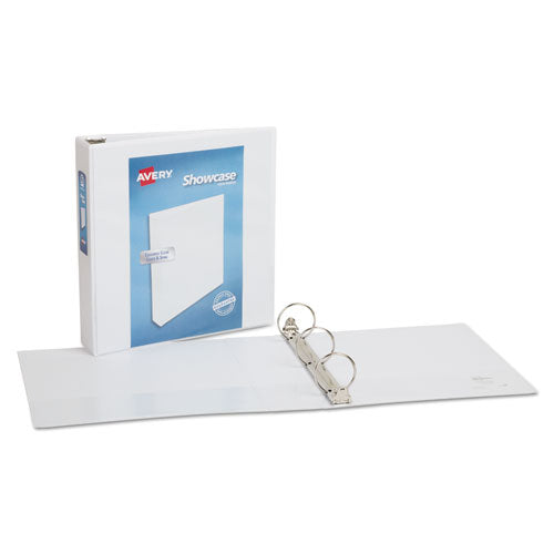 Avery® wholesale. AVERY Showcase Economy View Binder With Round Rings, 3 Rings, 2" Capacity, 11 X 8.5, White. HSD Wholesale: Janitorial Supplies, Breakroom Supplies, Office Supplies.