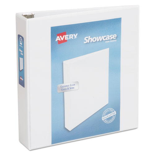 Avery® wholesale. AVERY Showcase Economy View Binder With Round Rings, 3 Rings, 2" Capacity, 11 X 8.5, White. HSD Wholesale: Janitorial Supplies, Breakroom Supplies, Office Supplies.