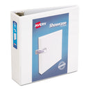 Avery® wholesale. AVERY Showcase Economy View Binder With Round Rings, 3 Rings, 3" Capacity, 11 X 8.5, White. HSD Wholesale: Janitorial Supplies, Breakroom Supplies, Office Supplies.
