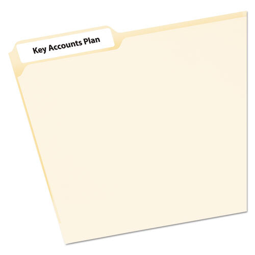 Avery® wholesale. AVERY Mini-sheets Permanent File Folder Labels, 0.66 X 3.44, White, 12-sheet, 25 Sheets-pack. HSD Wholesale: Janitorial Supplies, Breakroom Supplies, Office Supplies.